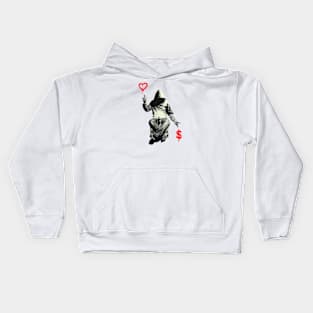 Love Or Money Card Game Kids Hoodie